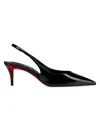 Christian Louboutin Women Miss Z 60mm Patent Calfskin Slingback Pump In Black