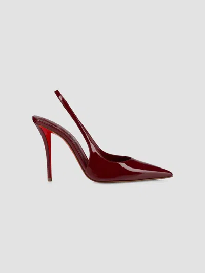 Christian Louboutin Women's Miss Z Patent Leather 100mm Sling Back Pumps In Empire