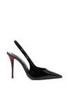 Christian Louboutin Miss Z Sling Patent Leather Slingback Pumps 100 In Black