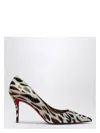 Christian Louboutin Miss Z Gigi 80 Leopard-print Patent-leather Point-toe Pumps