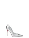 Christian Louboutin Miss Z Pumps In Silver Laminated Nappa Leather