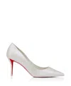 Christian Louboutin Women Miss Z 100mm Pumps In Pearlescent Leather In White