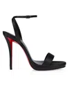 Christian Louboutin Miss Z Leather Red Sole Ankle-strap Sandals In Black