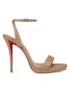 Christian Louboutin Miss Z Leather Red Sole Ankle-strap Sandals In Pink