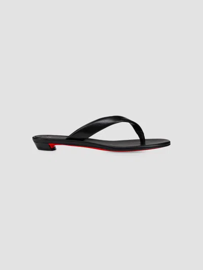 Christian Louboutin Women's Miss Z Thong Sandals In Black