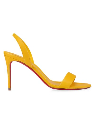 Christian Louboutin Women's O Marylin 85mm Leather Sandals In Yellow