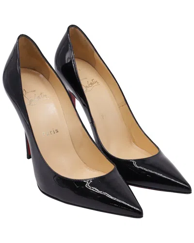 Christian Louboutin Women's Patent Leather Kate 100 Pump (authentic Pre-loved) In Black