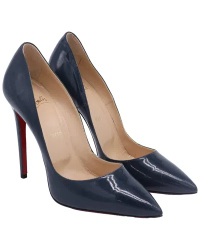 Christian Louboutin Women's Patent Leather Pigalle 120 Patent Pump, Size 39 (authentic Pre-loved) In Blue