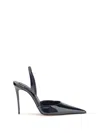 Christian Louboutin Kate Max O Sling 100 Leather Slingback Pump In Black