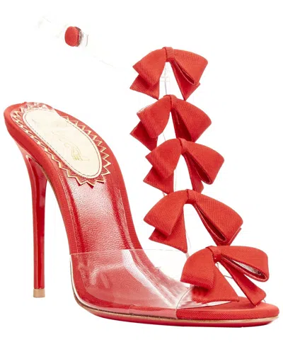Pre-owned Christian Louboutin Women's Pvc 20th Anniversary Bow 100 Grosgrain Heels  (authentic Pre-loved)