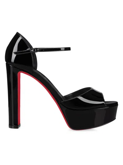 CHRISTIAN LOUBOUTIN WOMEN'S SANDALOO PATENT LEATHER 130MM SANDALS