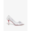 CHRISTIAN LOUBOUTIN JELLY STRASS 80 CRYSTAL-EMBELLISHED LEATHER AND PVC HEELED COURTS