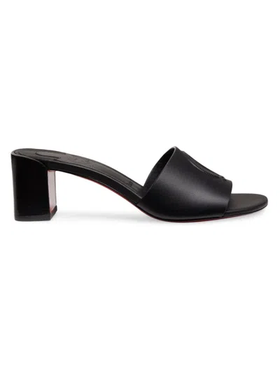 Christian Louboutin Women's So Cl 55mm Leather Mule Sandals In Black