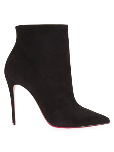 Christian Louboutin Women's So Kate Booty 100mm Suede Booties In Black