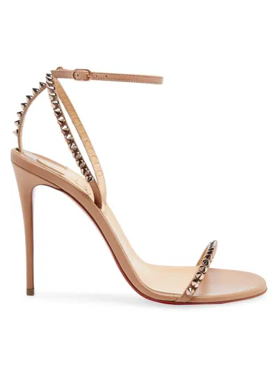 CHRISTIAN LOUBOUTIN WOMEN'S SO ME 100MM LEATHER SANDALS