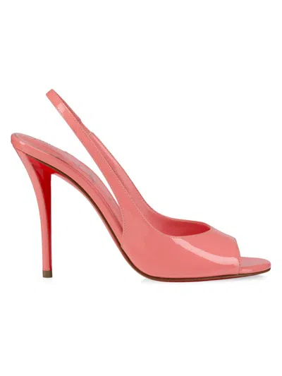 Christian Louboutin 100mm Sofia Z Patent Leather Slingback Pumps In Multi