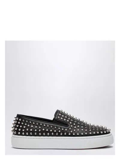 CHRISTIAN LOUBOUTIN WOMEN'S SPIKEBOAT SLIP-ON SNEAKERS WITH SPIKES