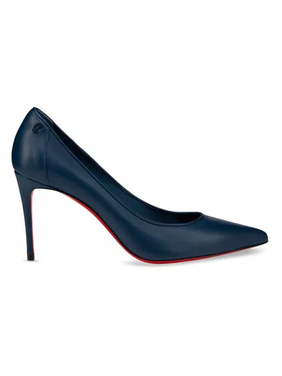 Christian Louboutin Women's Sporty Kate 85mm Leather Pumps In Blue