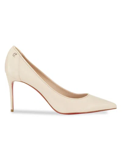 Christian Louboutin Women's Sporty Kate 85mm Leather Pumps In Beige