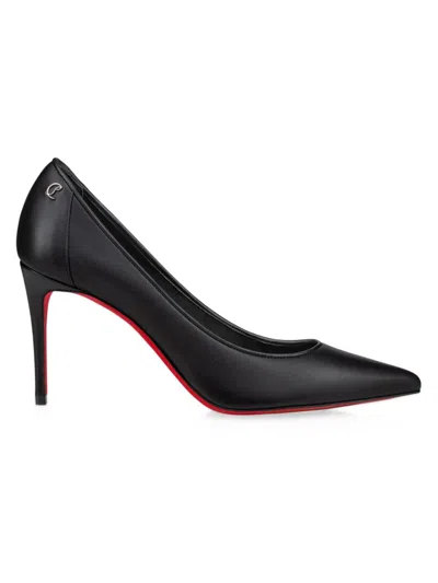 Christian Louboutin Women's Sporty Kate 85mm Leather Pumps In Black