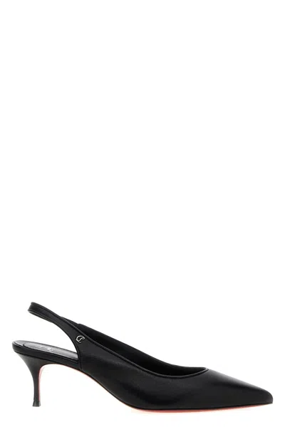 Christian Louboutin Sporty Kate Leather Slingback Pumps 55 In Black