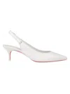 Christian Louboutin Sporty Kate 55 White Slingbacks