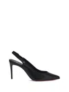 Christian Louboutin Black Sporty Kate Slingback Décolleté