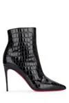 Christian Louboutin So Kate Croc-effect Patent-leather Boots In Multicolor