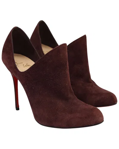 Christian Louboutin Women's Suede Dugueclina 100 Bootie (authentic Pre-loved)
