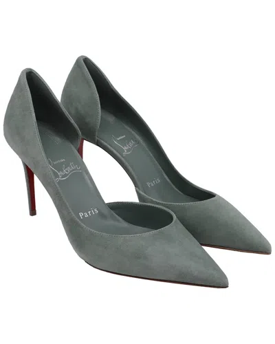 Pre-owned Christian Louboutin Women's Suede Iriza 85 Pump (authentic Pre-loved)