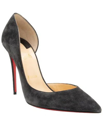 Christian Louboutin Women's Suede Iriza D'orsay Pump (authentic Pre-loved) In Black