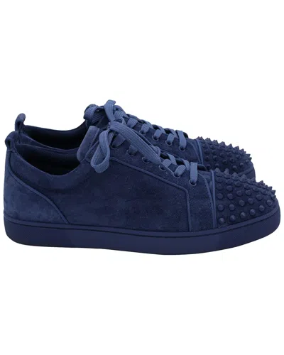 Christian Louboutin Women's Suede Louis Junior Spike Sneaker (authentic Pre-  Loved) In Blue