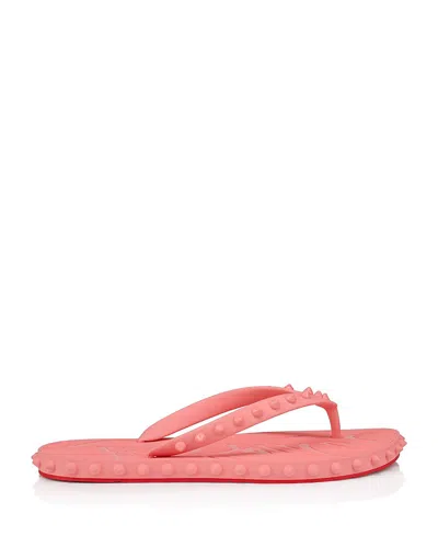 CHRISTIAN LOUBOUTIN WOMEN'S SUPER LOUBI FLIP RUBBER SANDALS