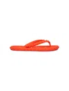 Christian Louboutin Loubi Donna Spike Red Sole Flip Flops In Orange