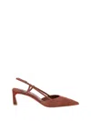 Christian Louboutin Condoroline 55 Suede Slingback Pump In Multicolor
