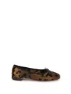 Christian Louboutin Sweetie Jane Leopard-print Calf Hair Ballet Flats In Brown