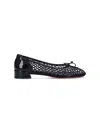 Christian Louboutin Sweetie Jane Cotton And Leather Ballet Flats In Black