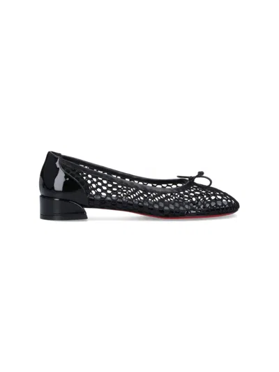 Christian Louboutin Women "sweetie Jane Mesh" Pump Ballet Flats In Black