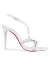 Christian Louboutin Women's Tatooshka Spikes Strappy Sandals In White