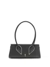 Christian Louboutin Venus Calf Leather Baguette Shoulder Bag In Black