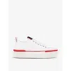 Christian Louboutin Super Pedro Low-top Red Sole Sneakers In White