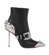 Christian Louboutin Womenphis Pic Booty Leather Ankle Boot 100 In Black