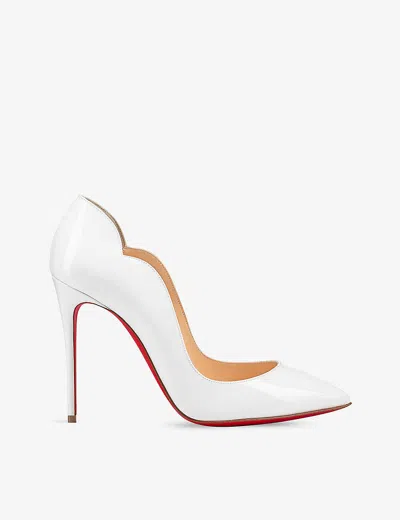 CHRISTIAN LOUBOUTIN WOMENS HOT CHICK 100 PATENT-LEATHER COURTS BIANCO EUR 40 / 7 UK,42201687