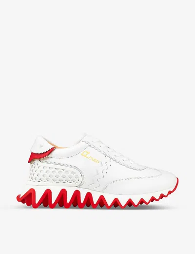 CHRISTIAN LOUBOUTIN WOMENS LOUBISHARK DONNA LEATHER TRAINERS BIANCO EUR 38/5 UK,38678669