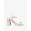 Christian Louboutin Miss Jane Red Sole Sandals In Bianco