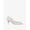 Christian Louboutin Miss Z Nappa Leather Pumps 60 In Bianco