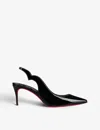 Christian Louboutin Hot Chick Sling 70 Patent Black Pumps In Black