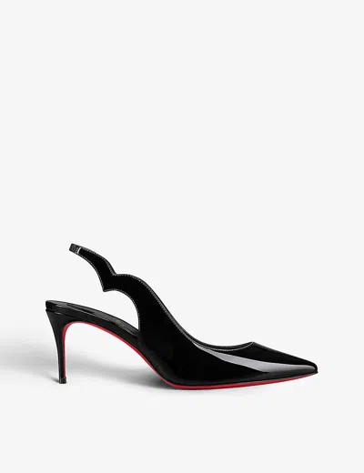 CHRISTIAN LOUBOUTIN WOMENS BLACK HOT CHICK 70 PATENT-LEATHER SLINGBACK PUMPS EUR 36 / 3 UK,67503477