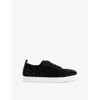 Christian Louboutin Louis Junior Spikes Leather Sneakers In Black