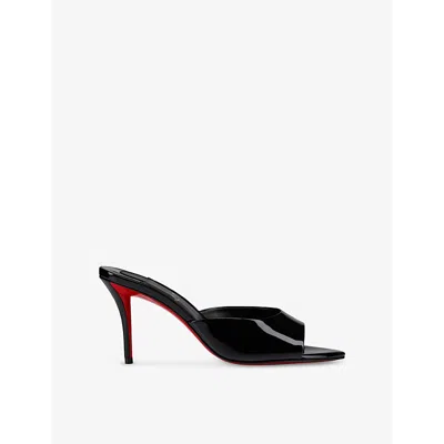 Christian Louboutin Me Dolly Napa Red Sole Slide Sandals In Black